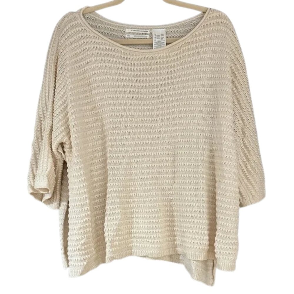 Anthropologie Capri Poncho Pullover Sweater – Open Weave Knit | Relaxed Boho